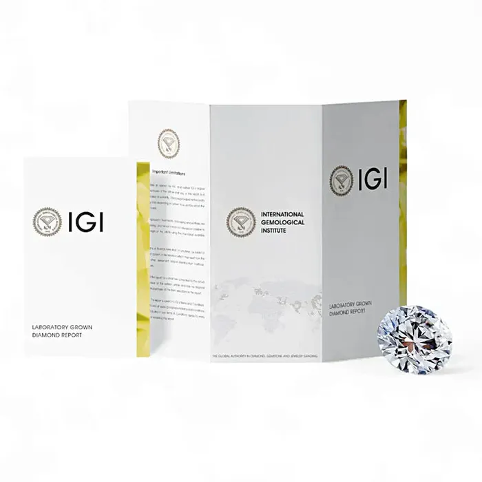 Engagement Rings Rings 14K Gold Solitaire Engagement Ring with IGI Certified Asscher Cut Lab Grown Diamond