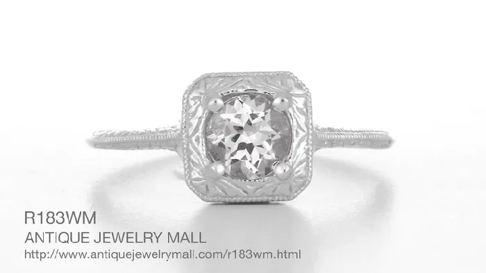 Filigree Scrolls Engraved Morganite Engagement Ring in 14 Karat White Gold Antique Jewelry Mall Rings Filigree Scrolls Engraved Morganite Engagement Ring in 14 Karat White Gold Antique Jewelry Mall Rings