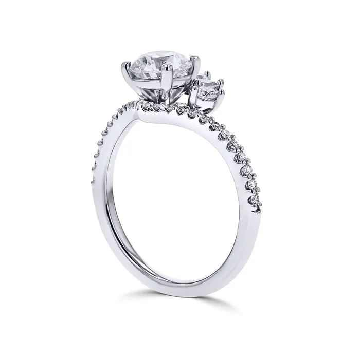 Frederick Goldman Rings LabGrown Crown Halo Diamond Engagement Ring