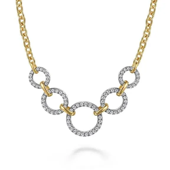 Gabriel Co Diamond Circles Chain Necklace Gabriel Co Necklaces