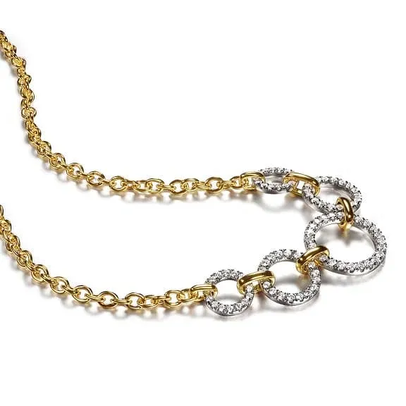 Gabriel Co Diamond Circles Chain Necklace Gabriel Co Necklaces