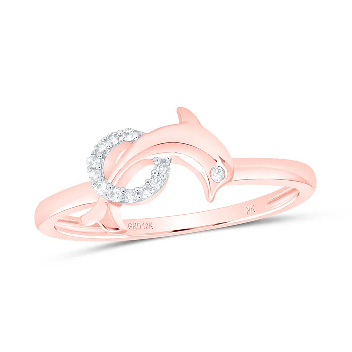 GND 120CtwNat Dia Nk Gift Dolphin Ring 142 grams Rings