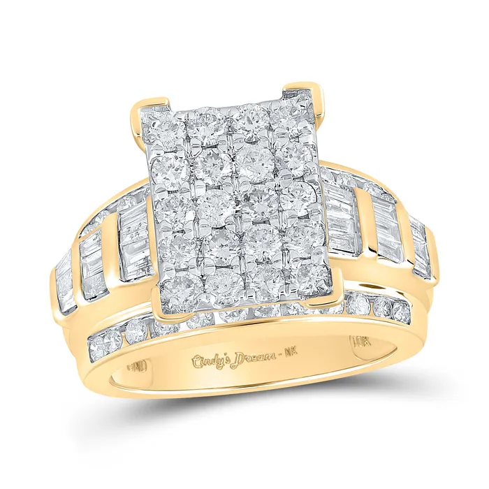 GND 10Kt Yellow Gold 2CtwDia Nk Fashion Ring S5 744 grams Rings
