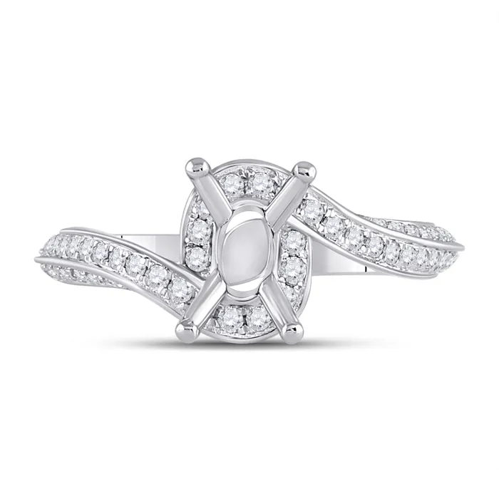 GND 14Kt White Gold 58CtDia Ana M Sm 1 12CtCoval Bridal Ring 345 grams Rings GND 14Kt White Gold 58CtDia Ana M Sm 1 12CtCoval Bridal Ring 345 grams Rings