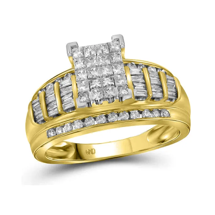 GND 14Kt Yellow Gold 1 CtDia Cindy Ring S10 585 grams Rings