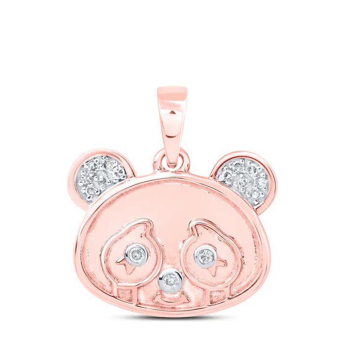 GND Necklaces 10Kt Gold 120CtwDia Nk Gift Bear Pendant