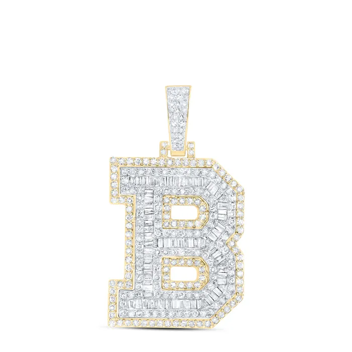 GND Necklaces 10Kt Yellow Gold 1 13CtwDia Nk Initial B Mens Pendant 723 grams GND Necklaces 10Kt Yellow Gold 1 13CtwDia Nk Initial B Mens Pendant 723 grams
