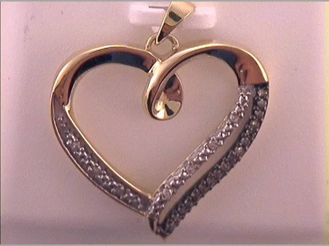 GND Necklaces 10Kt Yellow Gold 16CtwDia Natural Brown Heart Pendant 292 grams GND Necklaces 10Kt Yellow Gold 16CtwDia Natural Brown Heart Pendant 292 grams