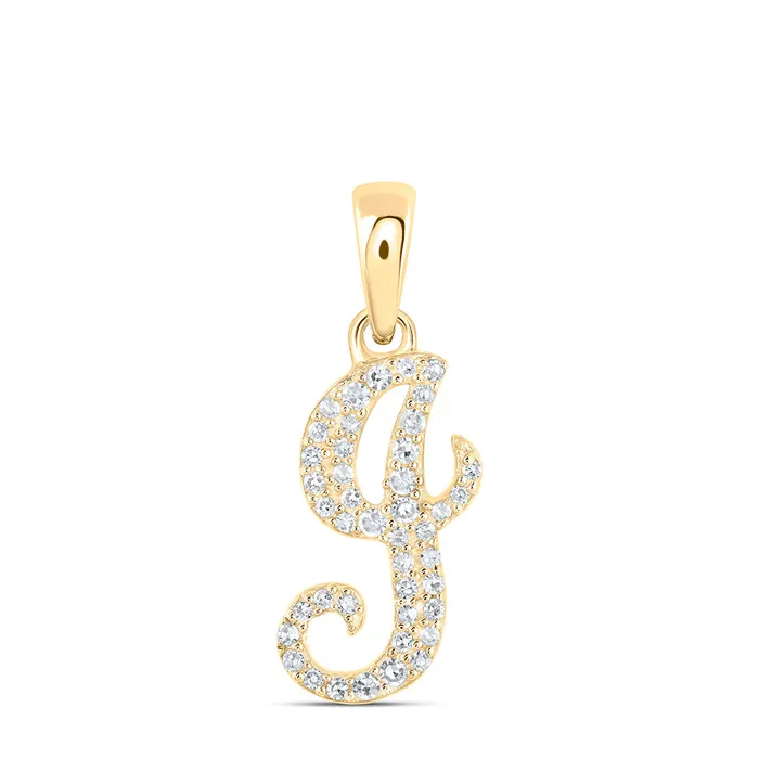 GND Necklaces Gold J Initial Letter Pendant 18 Cttw Round Natural Diamond Womens 075 grams GND Necklaces Gold J Initial Letter Pendant 18 Cttw Round Natural Diamond Womens 075 grams