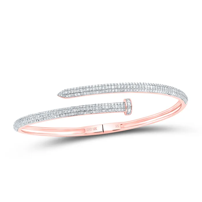 GND PreStyled Sets 10Kt Gold 1 58CtwDia Nk Nail Bangle 65X55 Mm