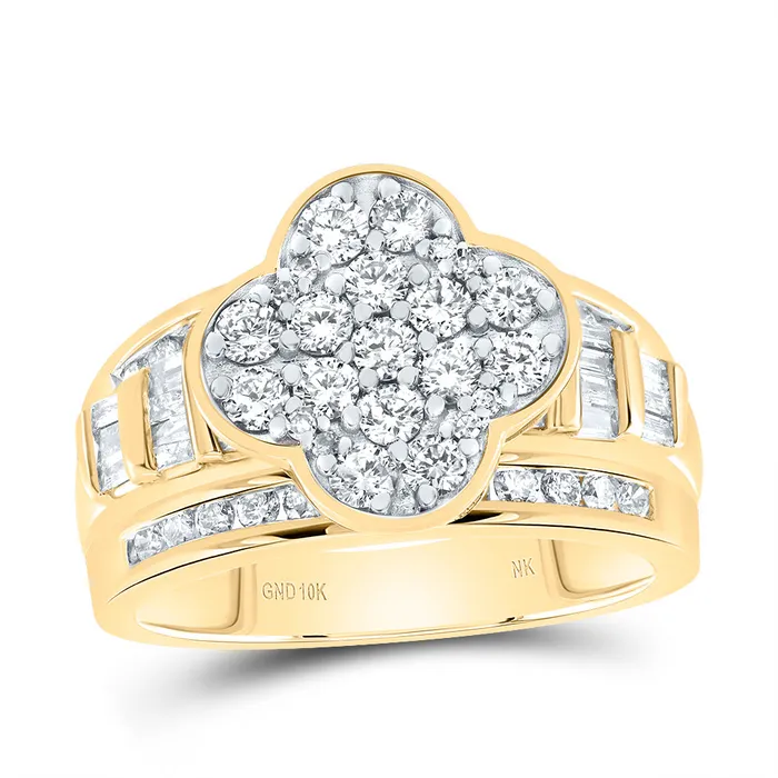 GND Rings 1 14CtwDia Nk Fashion Clover Ring 507 grams
