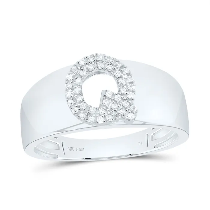 GND Rings 110CtwDia P1 Gift Initial Q Ladies Ring
