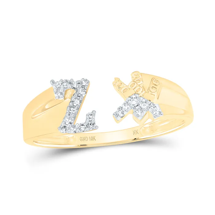 GND Rings 110CtwNat Dia Nk Gift Initial Z Ladies Ring 19 grams