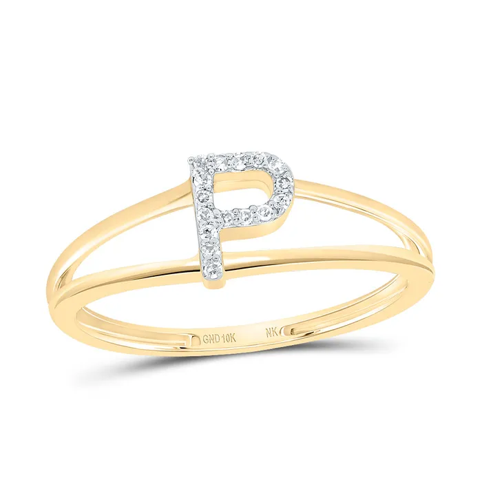 GND Rings 120CtwDia Nk Gift Initial P Ladies Ring 115 grams