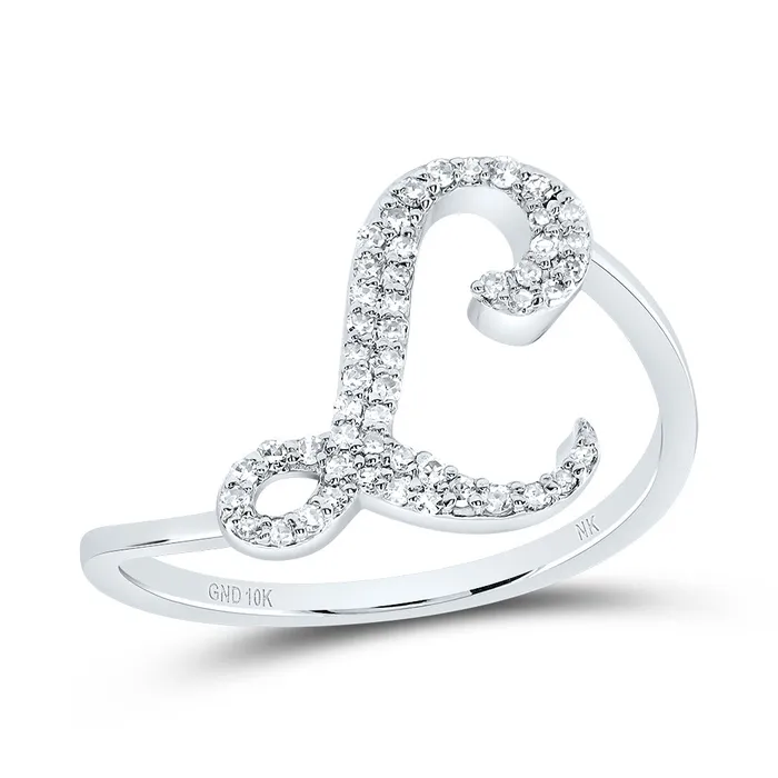 GND Rings 16CtwDia Nk Gift Initial L Ring 167 grams