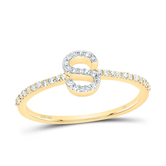 GND Rings 16CtwDia Nk Gift Initial S Ring 132 grams