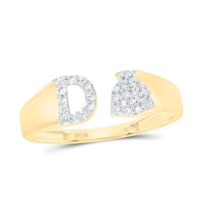 GND Rings 18CtwNat Dia Nk Gift Initial D Ladies Ring 155 grams