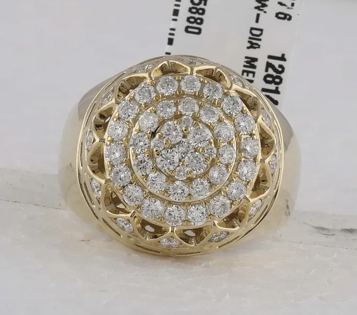 GND Rings 10Kt Yellow Gold 1 12CtwDia Mens Ring 1091 grams