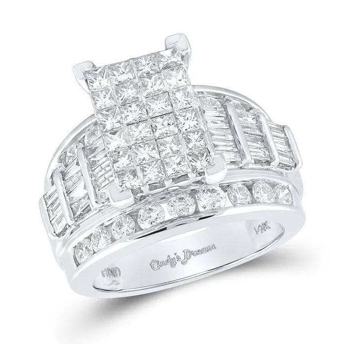 GND Rings 14Kt White Gold 3 CtDia Cindy RingS11 1262 grams