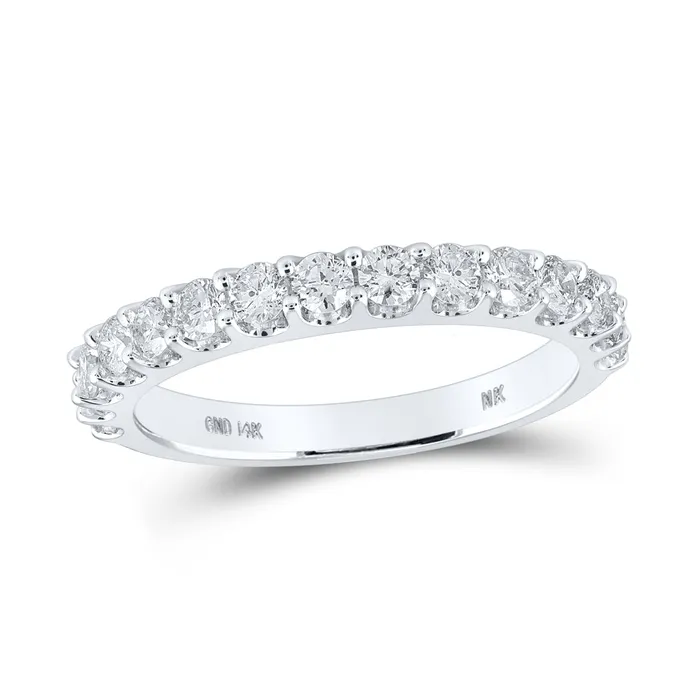 GND Rings 14Kt White Gold 78Ctw Diamond Ladies Band S9 248 grams