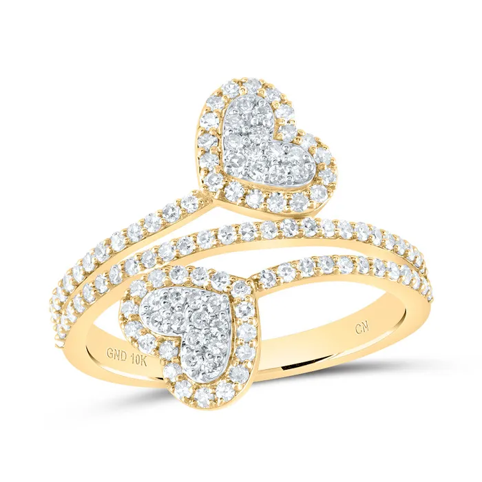 GND Rings 58CtwNat Dia Cn Fashion Heart Ring 332 grams
