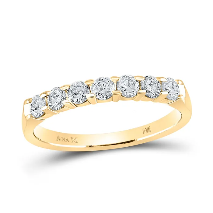 GND Rings Gold Band Wedding Band 12 Cttw Round Natural Diamond Womens 233 grams GND Rings Gold Band Wedding Band 12 Cttw Round Natural Diamond Womens 233 grams