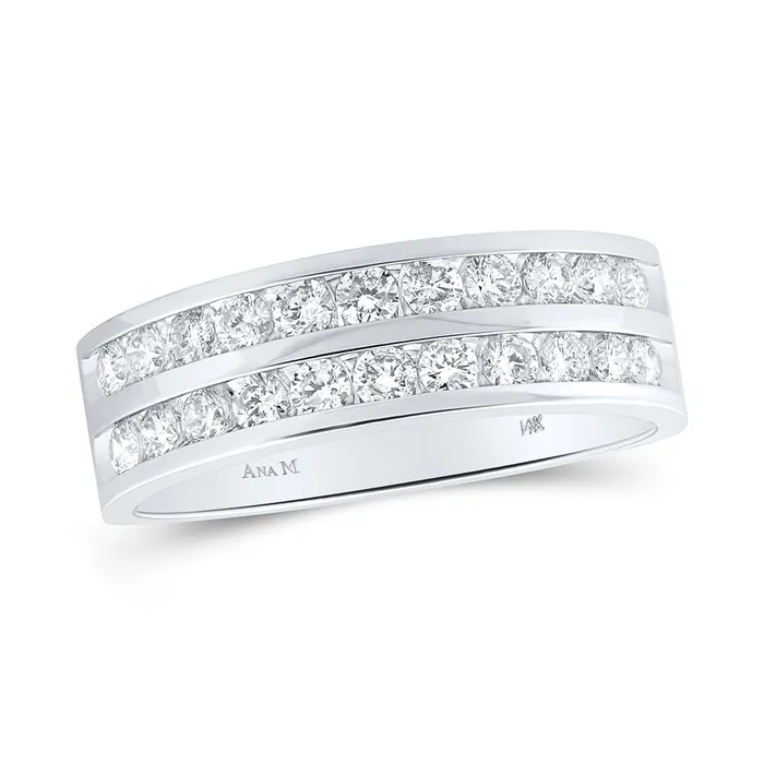 GND Rings Gold Band Wedding Ring 1 Cttw Round Natural Diamond Mens 56 grams GND Rings Gold Band Wedding Ring 1 Cttw Round Natural Diamond Mens 56 grams