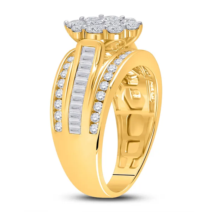 GND Rings Gold Cluster Bridal Wedding Engagement Ring 112 Cttw Round Natural Diamond Womens 542 grams GND Rings Gold Cluster Bridal Wedding Engagement Ring 112 Cttw Round Natural Diamond Womens 542 grams