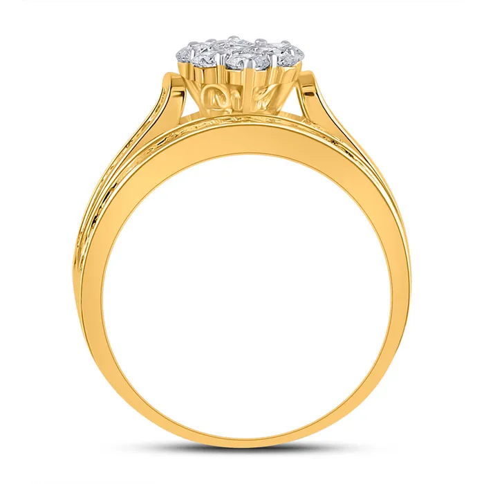 GND Rings Gold Cluster Bridal Wedding Engagement Ring 112 Cttw Round Natural Diamond Womens 542 grams GND Rings Gold Cluster Bridal Wedding Engagement Ring 112 Cttw Round Natural Diamond Womens 542 grams