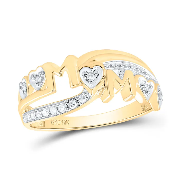 GND Rings Gold Mom Ring 110 Cttw Round Natural Diamond Womens 211 grams