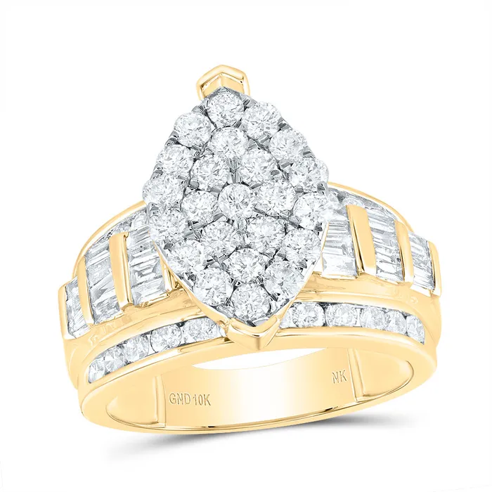 GND Rings Gold Oval Bridal Wedding Engagement Ring 2 Cttw Round Natural Diamond Womens 586 grams GND Rings Gold Oval Bridal Wedding Engagement Ring 2 Cttw Round Natural Diamond Womens 586 grams