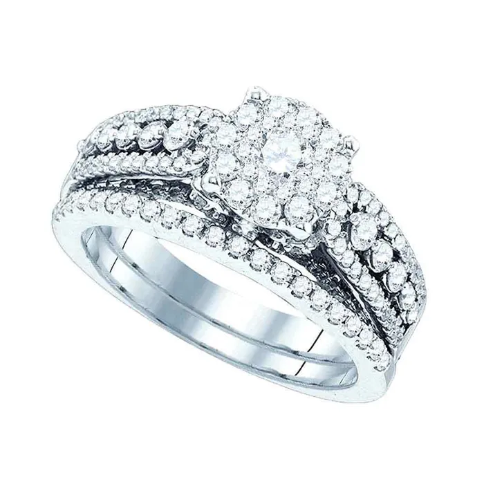 GND Rings Gold Solitaire Bridal Wedding Ring Band Set 113 Cttw Round Natural Diamond Womens 483 grams GND Rings Gold Solitaire Bridal Wedding Ring Band Set 113 Cttw Round Natural Diamond Womens 483 grams