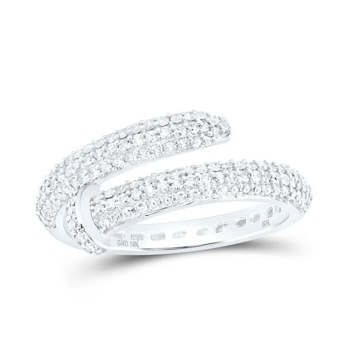 GND Rings Gold Spiral Band Ring 12 Cttw Round Natural Diamond Womens 234 grams GND Rings Gold Spiral Band Ring 12 Cttw Round Natural Diamond Womens 234 grams