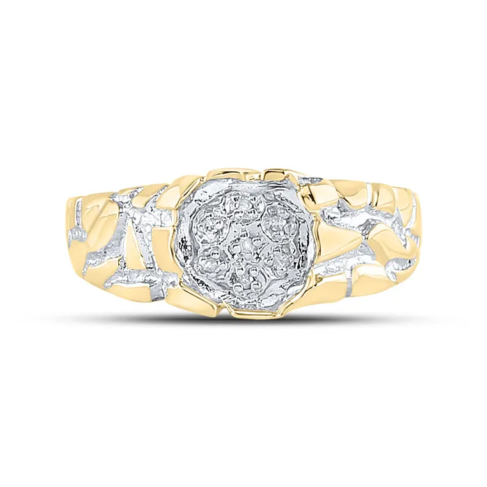 GND Sterling Silver Mens Round Diamond Cluster Ring 120 Cttw 258 grams Rings GND Sterling Silver Mens Round Diamond Cluster Ring 120 Cttw 258 grams Rings