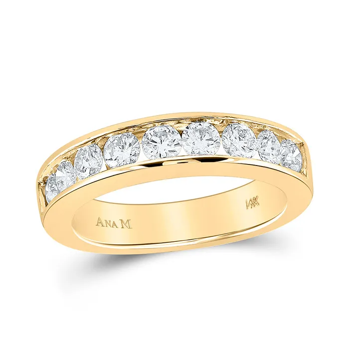 Gold Band Wedding Band 1 Cttw Round Natural Diamond Womens 546 grams GND Rings Gold Band Wedding Band 1 Cttw Round Natural Diamond Womens 546 grams GND Rings