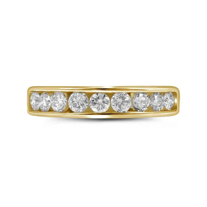 Gold Band Wedding Band 1 Cttw Round Natural Diamond Womens 546 grams GND Rings Gold Band Wedding Band 1 Cttw Round Natural Diamond Womens 546 grams GND Rings