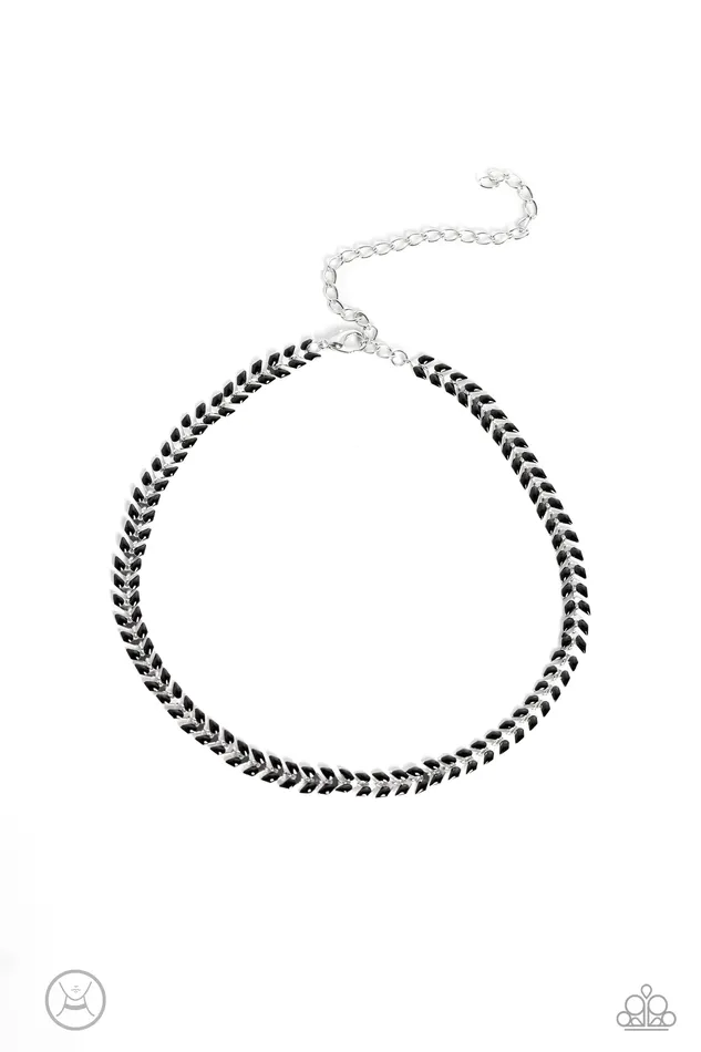 Grecian Grace Black Painted Bead Silver Choker Necklace Paparazzi Paparazzi Accessories Necklaces Grecian Grace Black Painted Bead Silver Choker Necklace Paparazzi Paparazzi Accessories Necklaces
