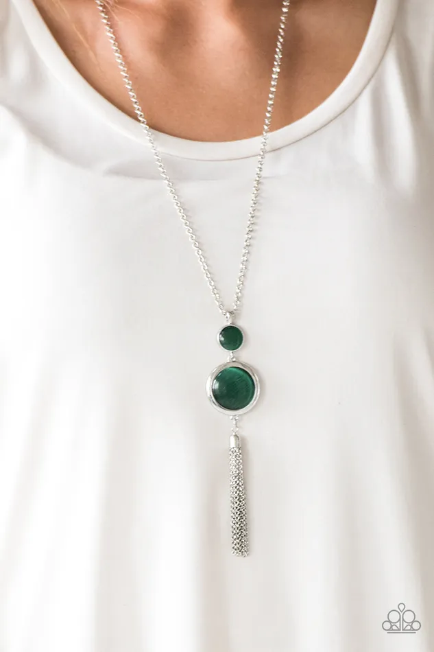 Have Some Common Sensei Paparazzi Green Moonstone Silver Tassel Pendant Necklace Paparazzi Accessories Necklaces Have Some Common Sensei Paparazzi Green Moonstone Silver Tassel Pendant Necklace Paparazzi Accessories Necklaces