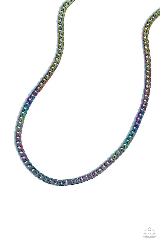 Industrial Identification Multi Oil Spill Chain Short Urban Necklace 2023 Convention Exclusive Paparazzi Paparazzi Accessories Necklaces Industrial Identification Multi Oil Spill Chain Short Urban Necklace 2023 Convention Exclusive Paparazzi Paparazzi Accessories Necklaces