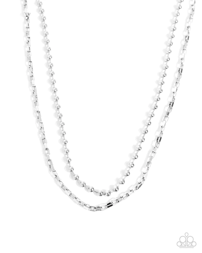 Laidback Layers Silver Layered Chain Short Necklace Paparazzi Paparazzi Accessories Necklaces Laidback Layers Silver Layered Chain Short Necklace Paparazzi Paparazzi Accessories Necklaces