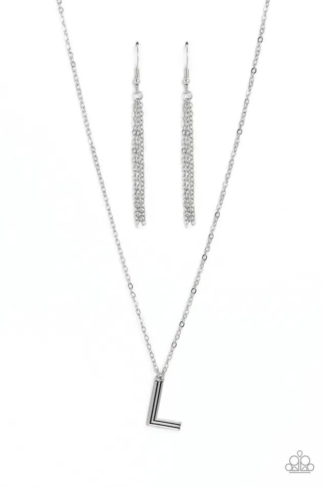 Leave Your Initials Silver L Letter Short Necklace Paparazzi Paparazzi Accessories Necklaces Leave Your Initials Silver L Letter Short Necklace Paparazzi Paparazzi Accessories Necklaces