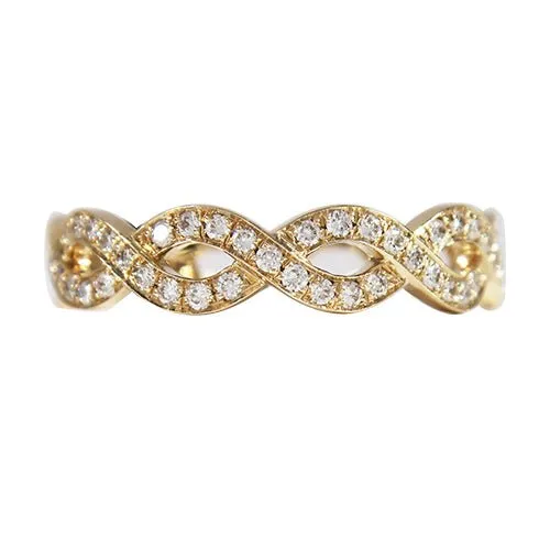 LOOSE WEAVE DIAMOND RING IN YELLOW GOLD Penwarden Fine Jewellery Rings