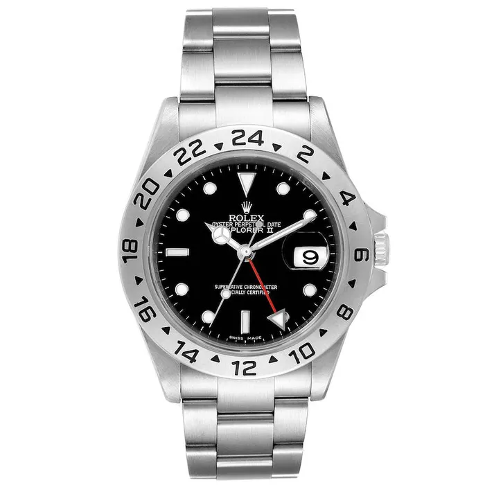 Mens Rolex 40mm Explorer II Stainless Steel Watch with Oyster Band and Black Dial PreOwned Rolex Rings Mens Rolex 40mm Explorer II Stainless Steel Watch with Oyster Band and Black Dial PreOwned Rolex Rings