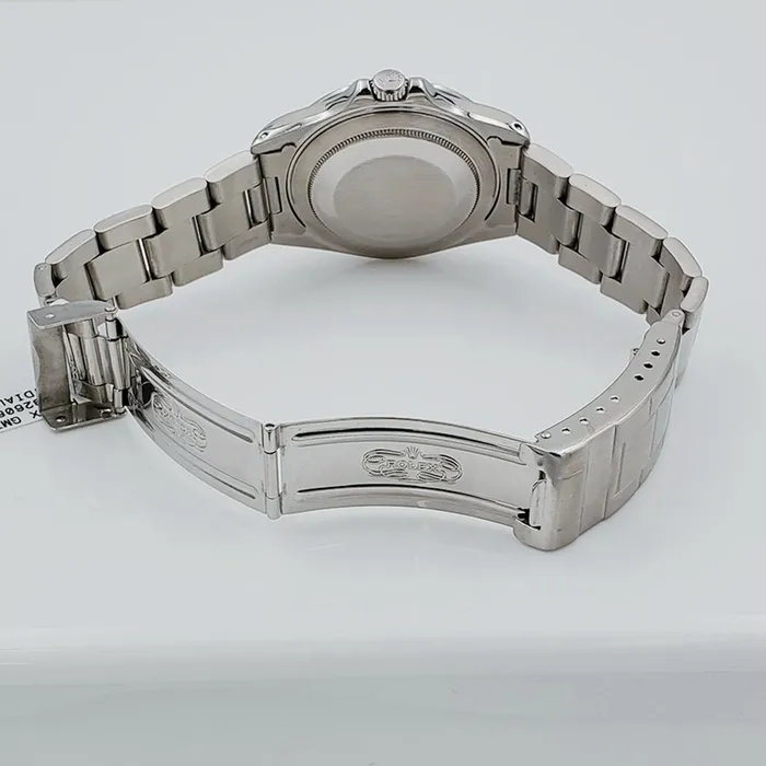Mens Rolex 40mm Explorer II Stainless Steel Watch with Oyster Band and Black Dial PreOwned Rolex Rings