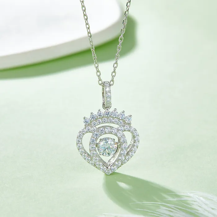 Moissanite 925 Sterling Silver Necklace Trendsi Necklaces