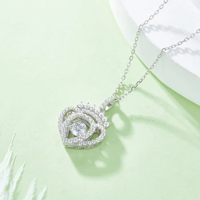 Moissanite 925 Sterling Silver Necklace Trendsi Necklaces