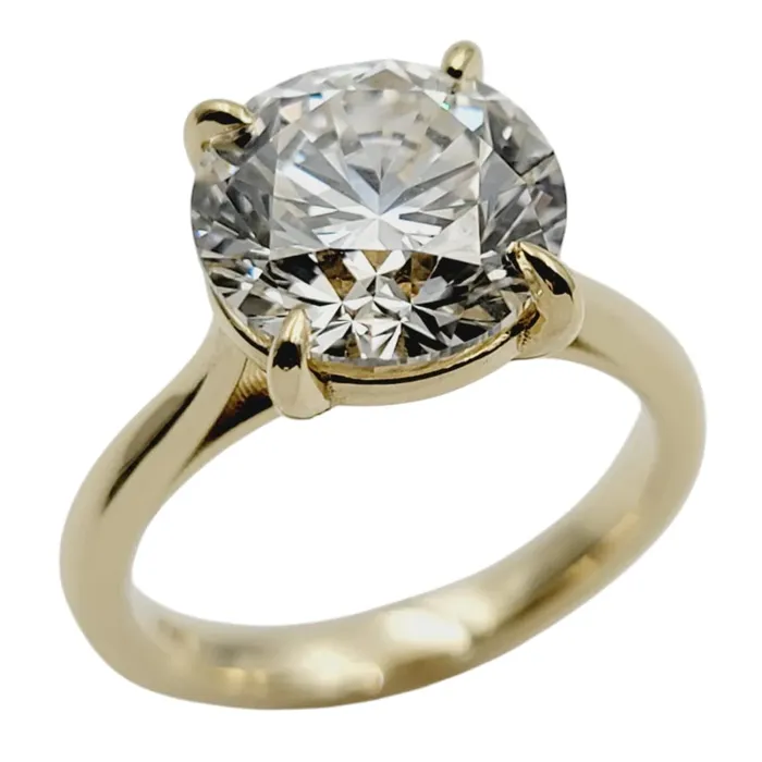 Monaco Jewelers 14k Yellow Gold LabGrown Round Brilliant Diamond Solitaire Ring Rings Monaco Jewelers 14k Yellow Gold LabGrown Round Brilliant Diamond Solitaire Ring Rings