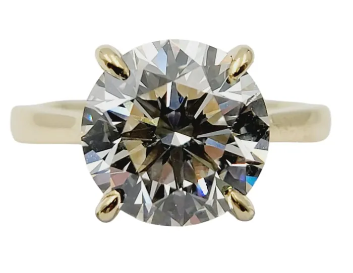 Monaco Jewelers 14k Yellow Gold LabGrown Round Brilliant Diamond Solitaire Ring Rings Monaco Jewelers 14k Yellow Gold LabGrown Round Brilliant Diamond Solitaire Ring Rings