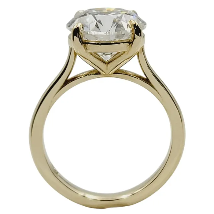 Monaco Jewelers 14k Yellow Gold LabGrown Round Brilliant Diamond Solitaire Ring Rings Monaco Jewelers 14k Yellow Gold LabGrown Round Brilliant Diamond Solitaire Ring Rings