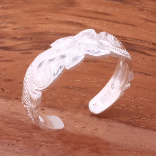 Nakoa 6mm Hawaiian Scroll Cut Out Edge Toe Ring Rings